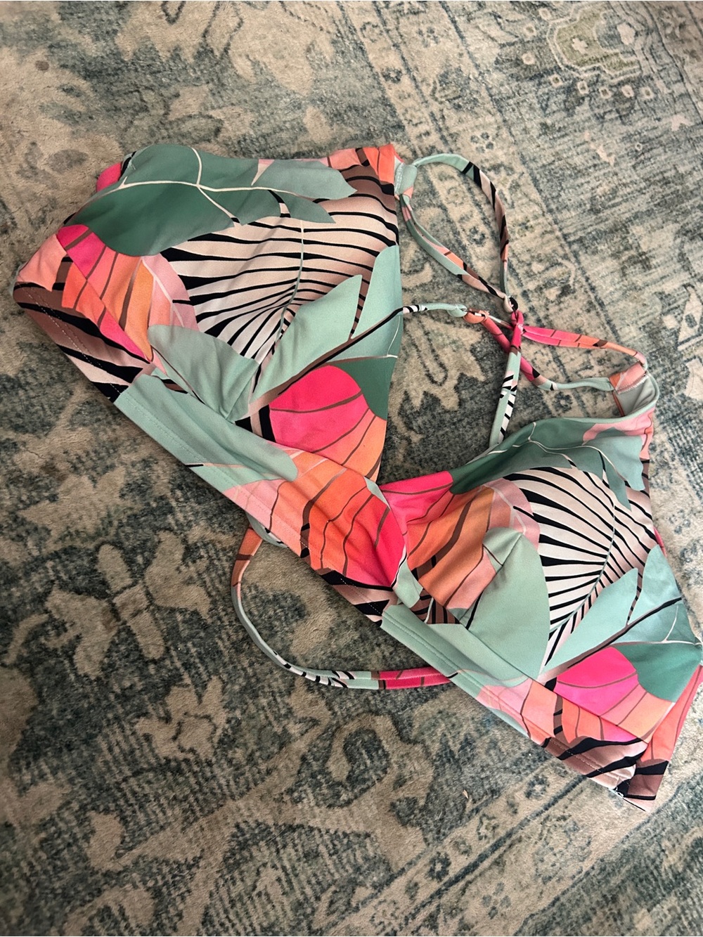 CALIA By Carrie Underwood Tropical Bikini Top